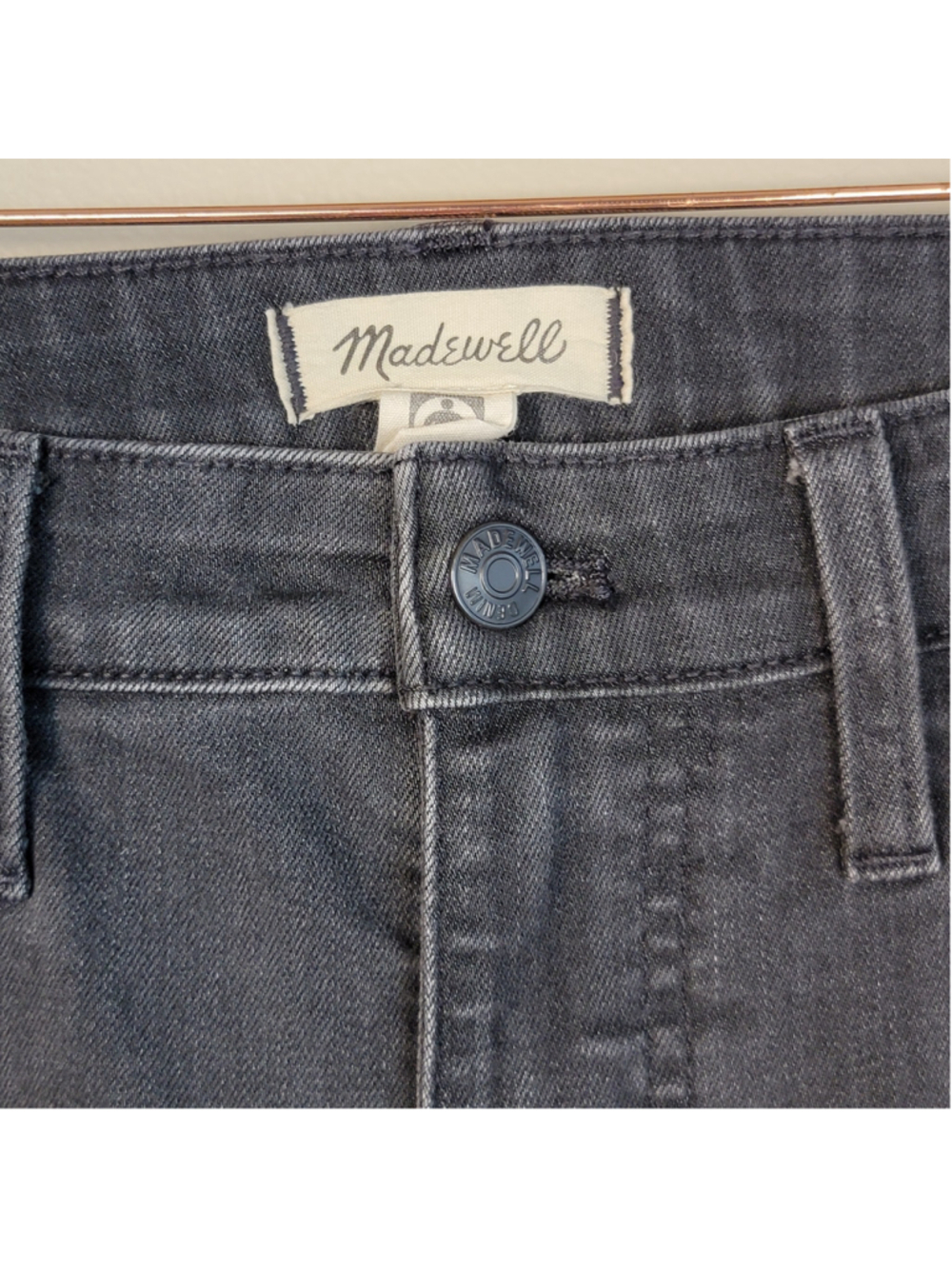 Madewell Roadtripper Skinny Flare Jeans Black Side Split Boot Bootcut 16 W - Picture 4 of 13